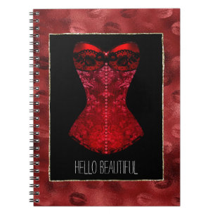 Red Lips Corset  Notebook
