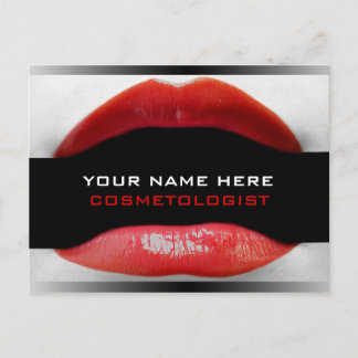 Red Lips Cosmetologist Postcards
