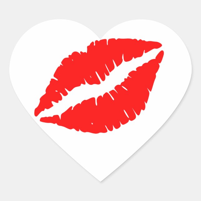 Red Lips Custom-Cut Vinyl Sticker (Front)