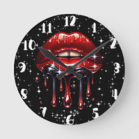 Red Lips Dripping Glitter Glam Sparkle Birthday 