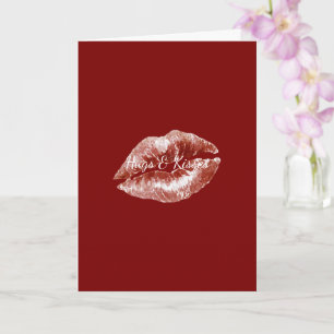 Red Lips Flirty Romantic Valentine's Day Love Card