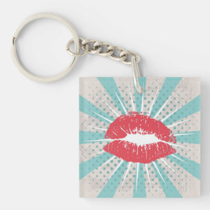 Red lips key ring