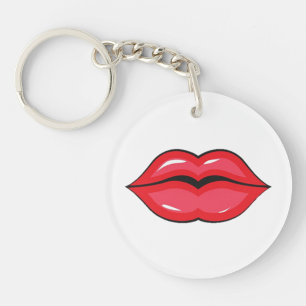 Red Lips Key Ring