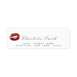 Red Lips Kiss Makeup White  RSVP
