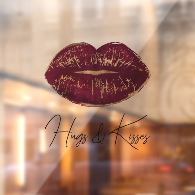 Red Lips Kiss Window Cling (Sheet 2)