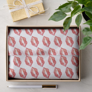 Red Lips Kisses Flirty Love Tissue Paper