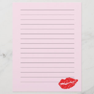 Red lips Letterhead