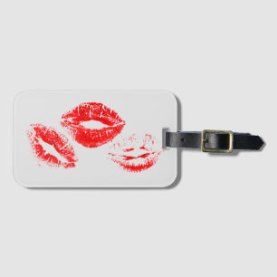 Red Lips Luggage Tag