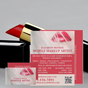 Red Lips, Makeup Artist Business Card