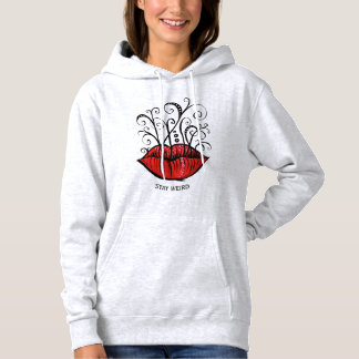 Red Lips Makeup Artist Name Hoodie