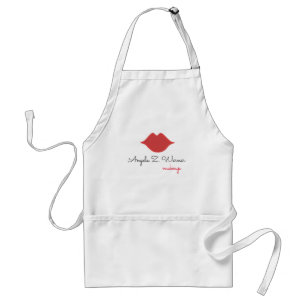 red lips makeup artist nice standard apron