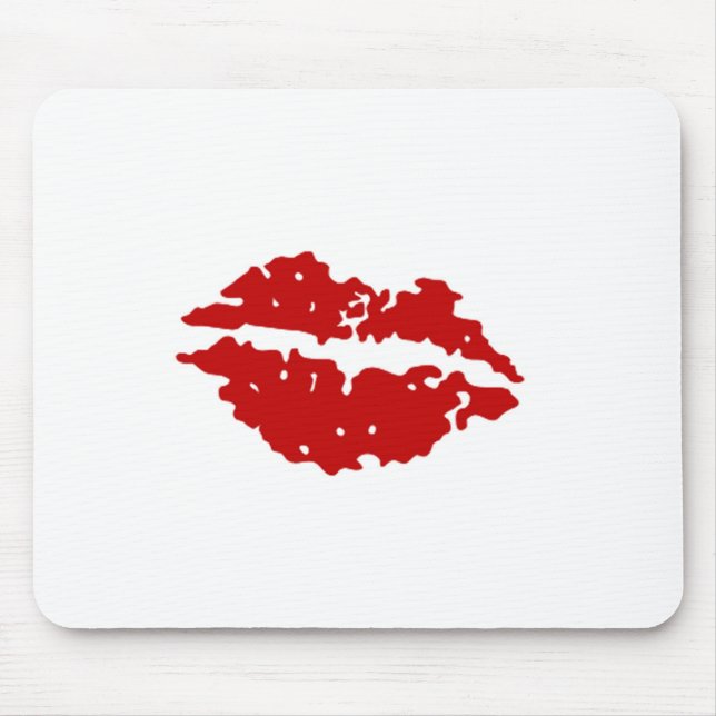 Red Lips Mouse Mat (Front)