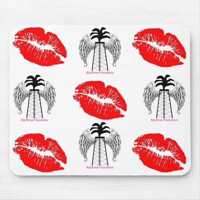 Red Lips Mouse Mat (Front)