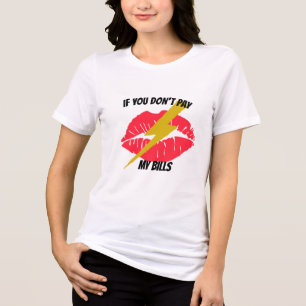 Red Lips & Mouth funny Breakup Letter Print Tri-Blend Shirt