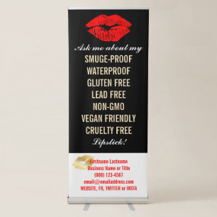 Red Lips on Black and White Product Info Banner