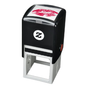 Red Lips On White Background Self-inking Stamp