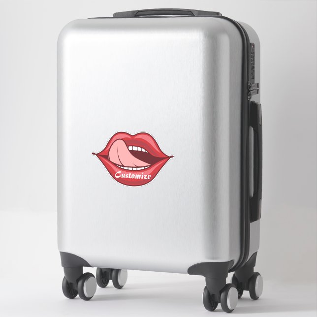 Red Lips Open Mouth Thunder_Cove (Suitcase)