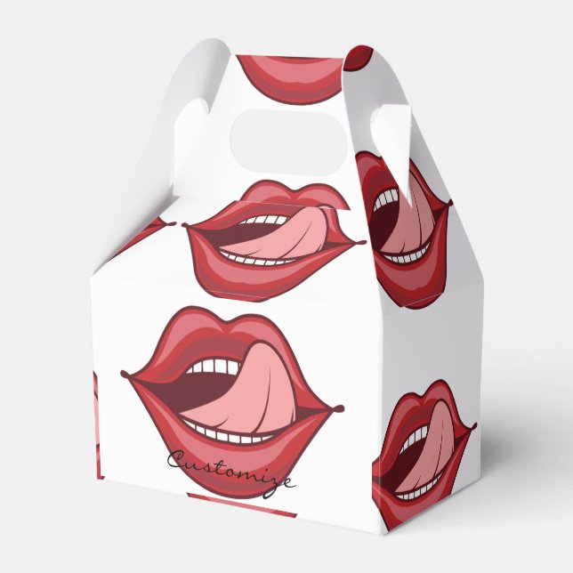 Red Lips Open Mouth Thunder_Cove  Favour Box (Front Side)