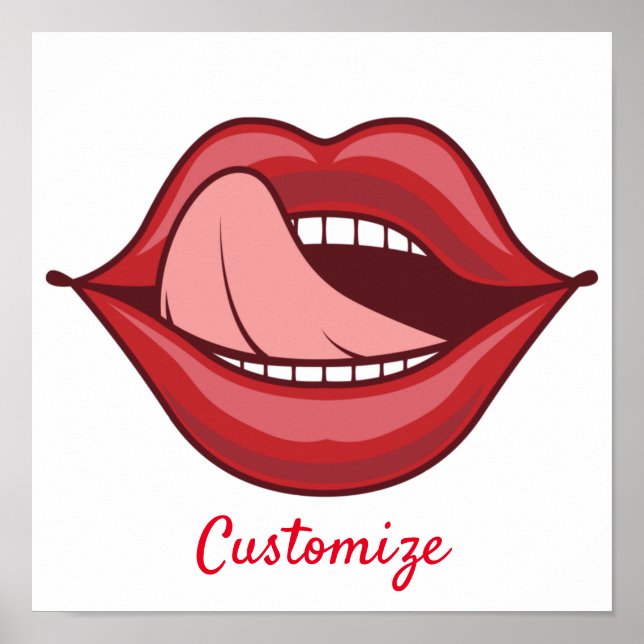 Red Lips Open Mouth Thunder_Cove Poster (Front)