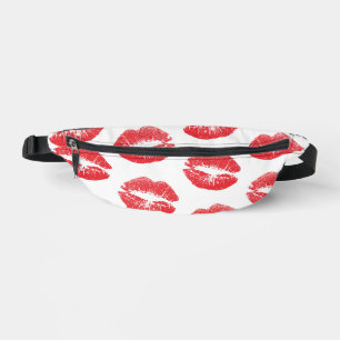 Red Lips, Pattern Of Lips, Red Lipstick, Kiss Bum Bags