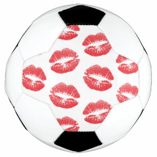 Red Lips, Pattern Of Lips, Red Lipstick, Kiss Football