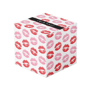 Red Lips, Pink Lips, Kiss, Your Name, Personalise Cube