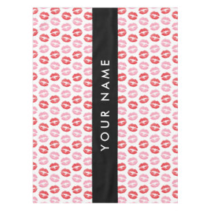 Red Lips, Pink Lips, Kiss, Your Name, Personalise Tablecloth