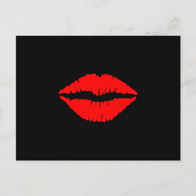 Red Lips Postcard (Front)