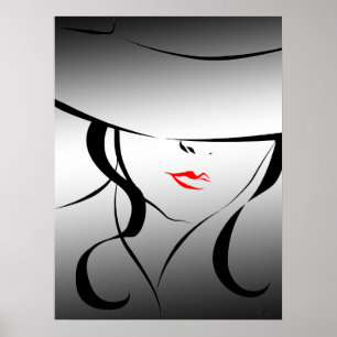 Red lips poster