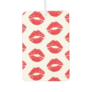 Red Lips, Red Lipstick, Kiss, Pattern Of Lips Car Air Freshener