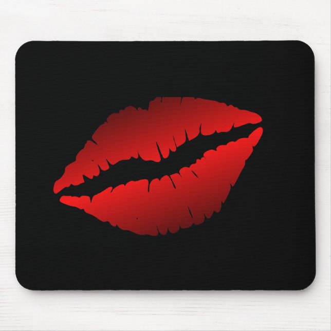 red lips rotated mouse mat (Front)