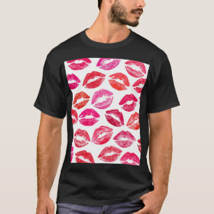 Red lips set, white background. T-Shirt