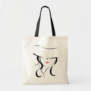 Red lips tote bag