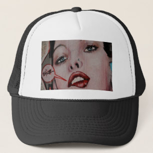 _Red lips Trucker Hat