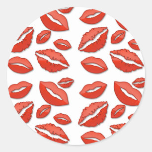 Red Lips Valentine's Day Stickers