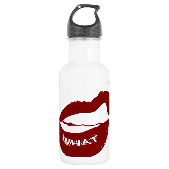 Red Lips What Grr grit teeth 532 Ml Water Bottle (Front)