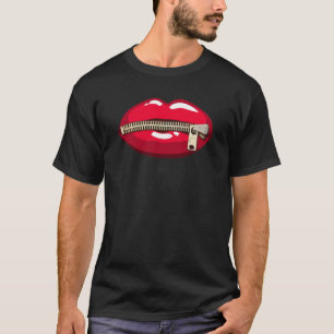 Red lips with zipper T-Shirt