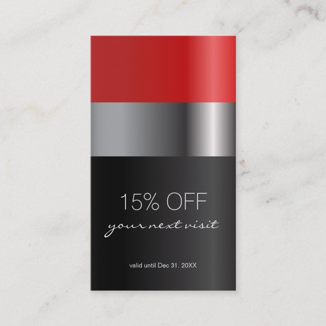 Red lipstick Discount Coupon (Front)