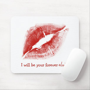 Red Lipstick Kiss Mouse Mat
