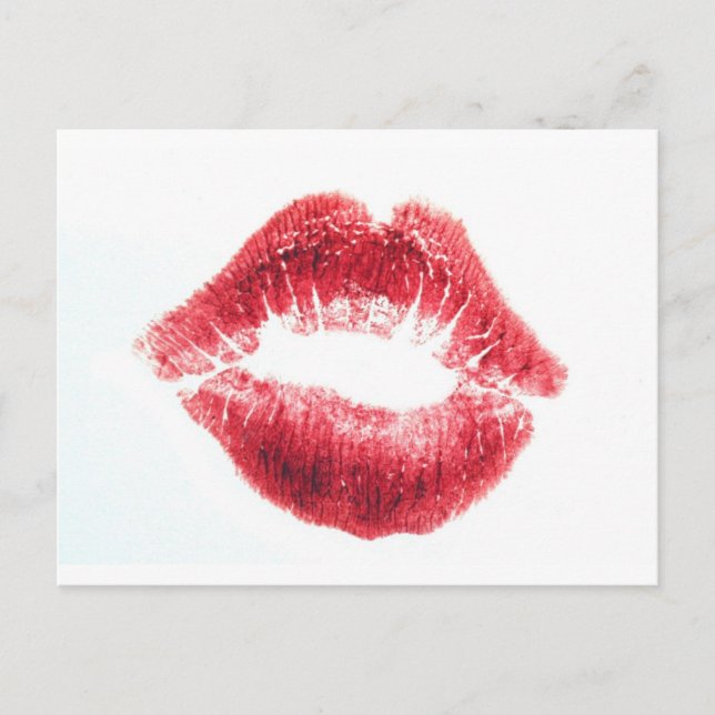 Red Lipstick Kiss Postcard (Front)