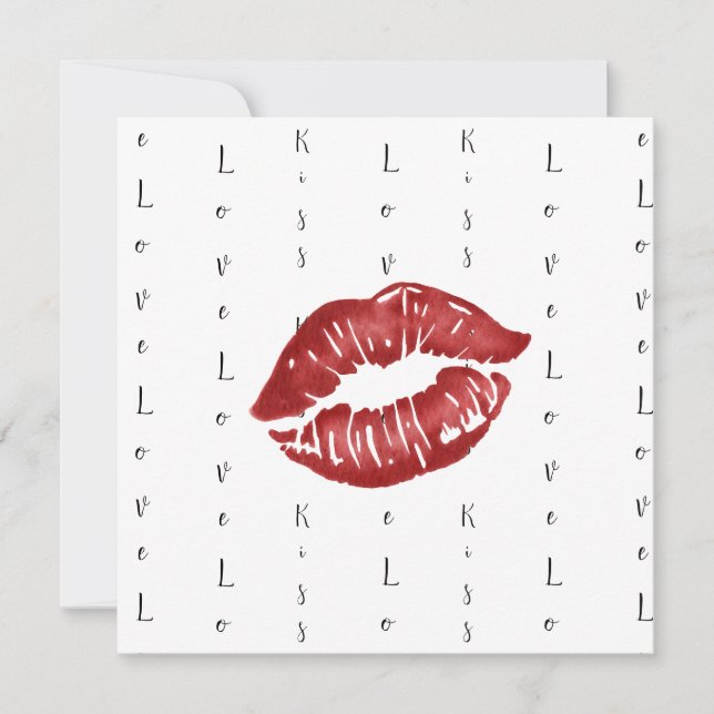 red lipstick kiss Postcard (Front)