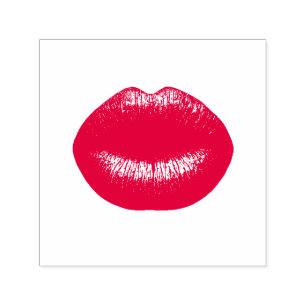 Red Lipstick kiss Self-inking Stamp