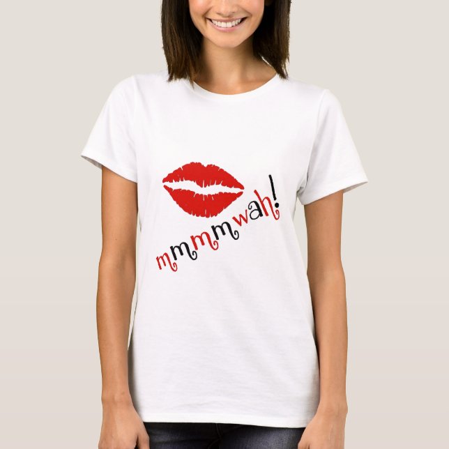 Red Lipstick Kiss T-Shirt (Front)