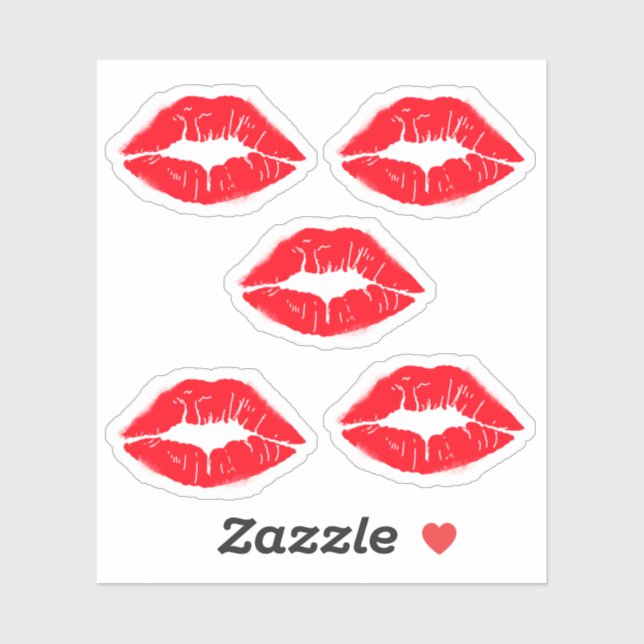 Red Lipstick Lips Kisses  (Sheet)