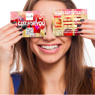 Red Lipstick Makeup Artist Logo QR 100 Pieces