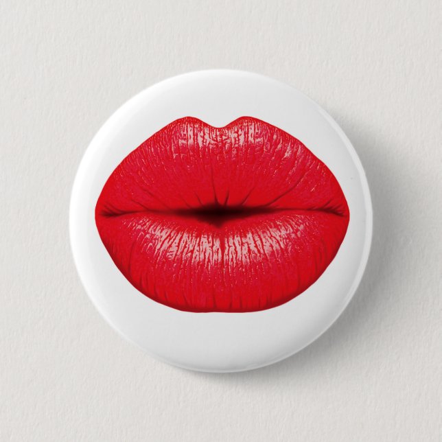 Red Lipstick - Marilyn Monroe Style 6 Cm Round Badge (Front)