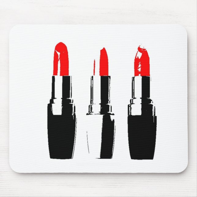 Red Lipstick Tubes Mouse Mat (Front)