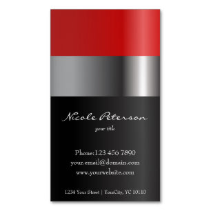 Red lipstik - Makeup - Magnetic Business Cards