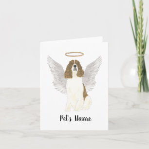 Red Liver White English Springer Spaniel Sympathy Card