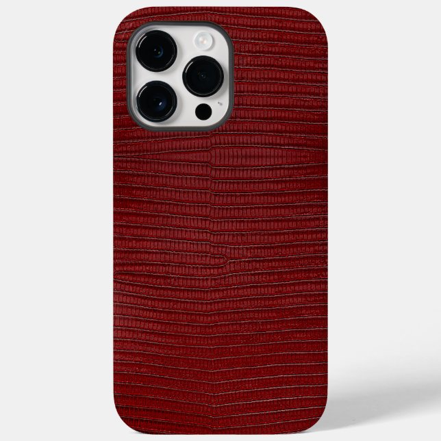 Red Lizard Leather Print  Case-Mate iPhone Case (Back)